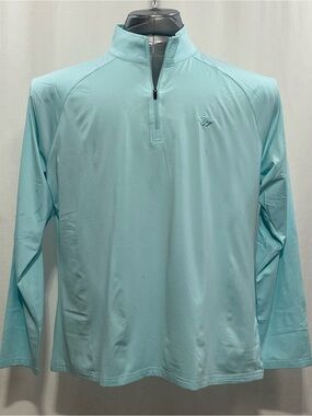 Light Blue Men’s Quarter-Zip Performance Shirt size 2XL.    1123